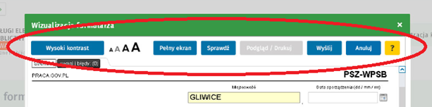 6. PRACA - moduł praca.gov.pl 6.1 Zmieniono wygląd koperty formularzowej. Zmiany w zakresie wyglądu formularzy i dostosowanie ich wyglądem do nowego modułu praca.gov.pl miały na celu stworzenie jeszcze bardziej przyjaznego dla użytkownika oprogramowania tzw.
