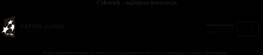 REGULAMIN REKRUTACJI PROJEKT STARTUJ Z BIZNESEM III edycja Program Operacyjny Kapitał Ludzki Priorytetu VI.