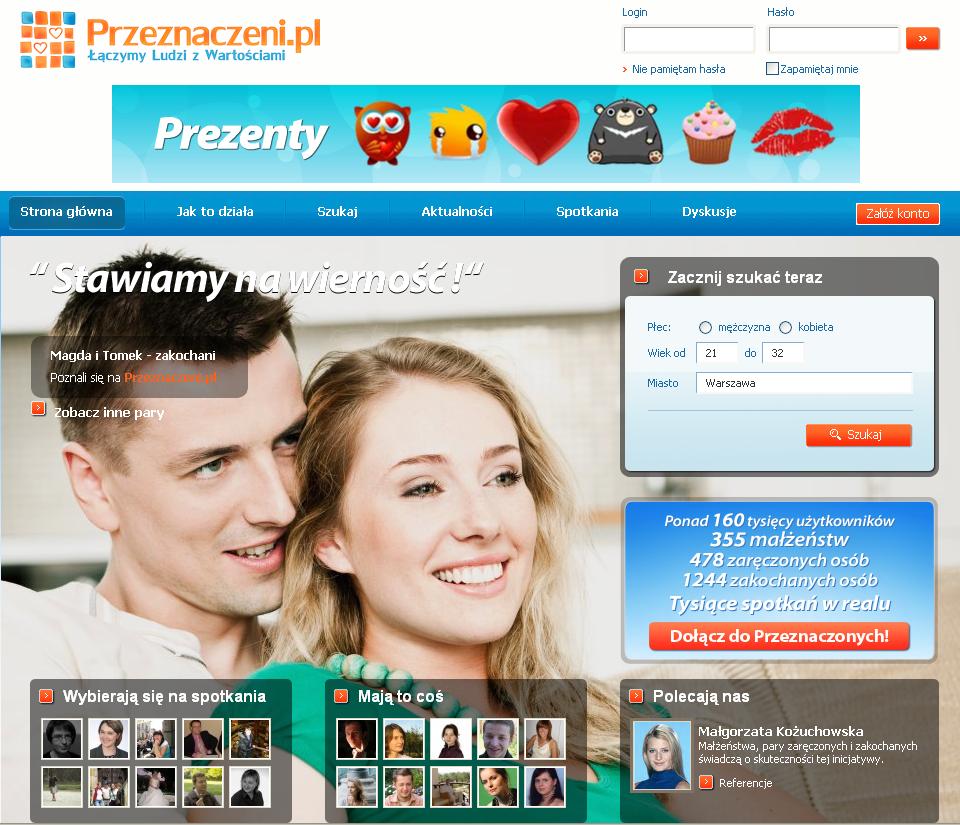 Korzystanie z serwisów społecznościowych Przykładem serwisu randkowego/społecznościowego jest serwis Przeznaczeni.pl 43 tys.