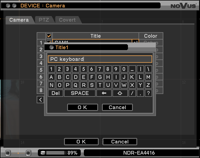 E-Viewer - user s manual, ver. 1.1 REMOTE DVR MANAGEMENT Please use a mouse to navigate through the DVR menu. Please press the OK button to accept changes in current submenu.