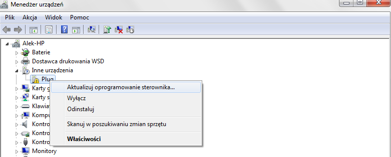 b) W Ustawieniach tabletu, należy wybrad zakładkę Opcje programistyczne, a następnie w sekcji Debugowanie, uaktywnid pozycję Debugowanie USB. 3.