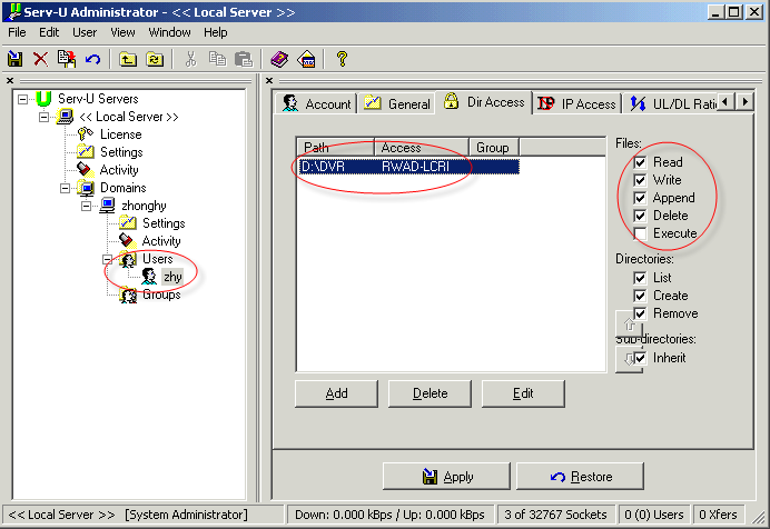 Rysunek 5-32 Możesz użyć PC lub program do logowania na FTP aby sprawdzić ustawienia. Dla przykładu, możesz użyć loginu ZHY dla FTP://10.10.7.7 i następnie modyfikować lub usunąć foldery.