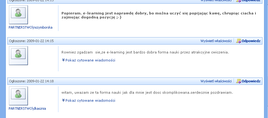 Forum e-learning jako nowa