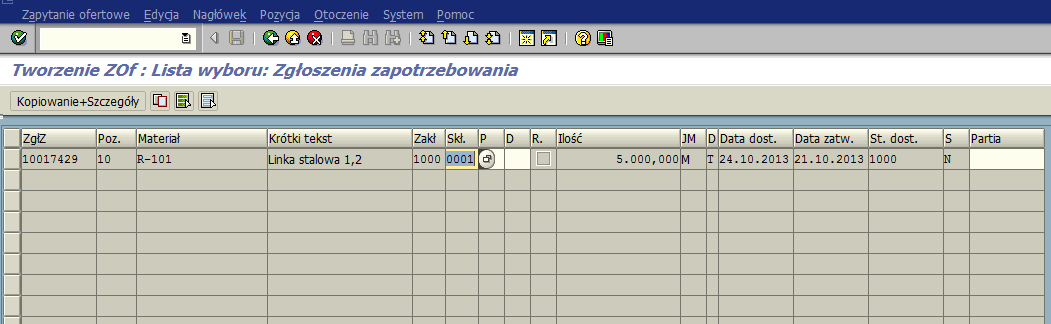 Tworzenie Zapytania ofertowego ME41 2. 1.