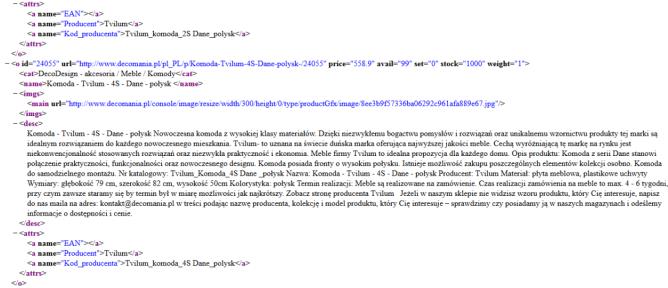 Inteligentne kreacje reklamowe Kreacja reklamowa powstaje w wyniku połączenia pliku data feed z templatem