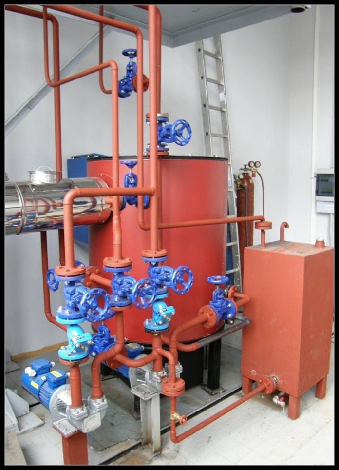Oil boiler with a cooling loop
