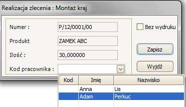 Rys. 41. Przydzielanie podzlecenia na produkcję skrzynki 123 Rys. 42.