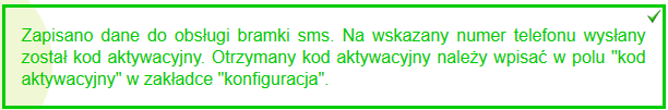 5. W polu kod aktywacyjny, należy wpisać kod otrzymany SMS-em. Kod składa się z 5 znaków (litery i cyfry). Wielkość liter nie jest istotna. Klikamy w przycisk zapisz. lub 6.