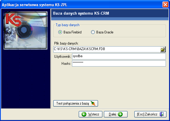 1. Wstęp 4. Import danych Po podłączeniu do bazy danych systemu KS-CRM pojawi się ekran importu danych. Aby wykonać import danych należy nacisnąć przycisk Import danych do systemu CRM.