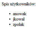 Membership. Użyj pętli foreach. Pamiętaj o każdorazowym wyczyszczeniu kolekcji Items listy. 7. Przy pomocy kontrolki CreateUserWizard uzupełnij stronę NowiUzytkownicy.