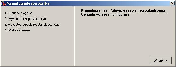 Po wykonaniu czynności, które zostały opisane w poprzednim kroku, należy ustawić znacznik w polu Czynności zostały wykonane, a następnie kliknąć przycisk Dalej i