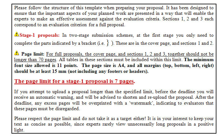 Proposal template (technical annex) Research