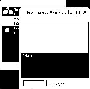 CENTRALA TELEFONICZNA CTL V Dostępni użytkownicy online (Komunikator LAN) Rys. 136 Okno dostępności użytkowników Komunikator Rys.