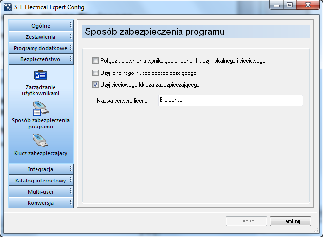 5. Konfiguracja Klienta dla Klucza Sieciowego 5.1. Wiadomości ogólne. - SEE funkcjonuje tak samo na kluczu lokalnym jak i sieciowym.