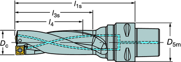 WIRCNI CoroDrill 880 CoroDrill 880 3 x Dc Średnice wierteł 12.00-43.00 mm (0.472-1.693 cala) Coromant Capto D c 12.00-13.99 mm (0.472-0.550 cala) κ r 79 D c 14.00-43.00 mm (0.551-1.