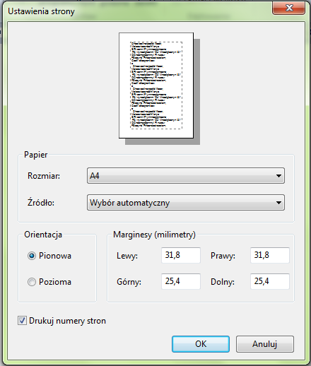 DOC format zapisu programu Word 97-2003 Edycja strony Zapoznaliśmy się już z podstawową edycją tekstu i sposobami zapisu dokumentu tekstowego, więc teraz przychodzi kolej na formatowanie strony