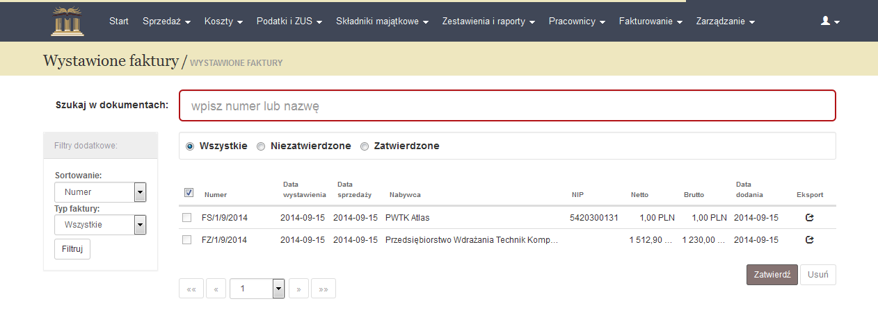 Użytkownik ma wówczas do dyspozycji możliwość wydrukowania faktury na drukarce podłączonej do swojego komputera oraz przesłania jej na dowolny adres emailowy. Rysunek 7. Platforma ebuchalter24.