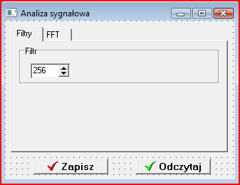 Analiza sygnałowa. Dostępna dla rejestratorów DSP.