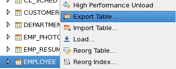 7 Eksportowanie oraz importowanie danych z tabel. Optim Database Administrator pozwala na eksportowanie danych z tabeli do kilku różnych formatów.