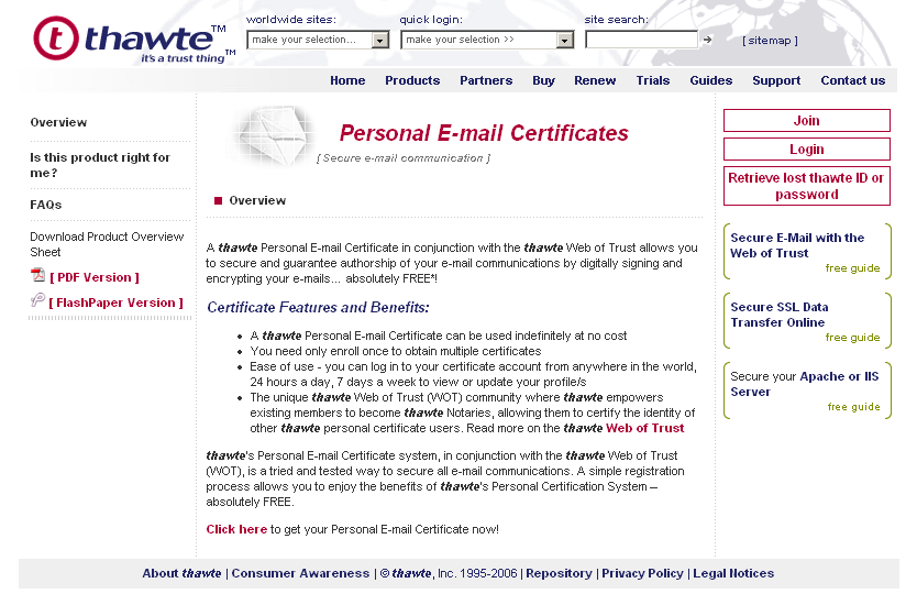 Bezpieczeństwo poczty elektronicznej Certyfikat darmowy nie
