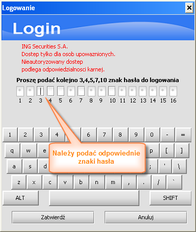 Ilustracja 12. Okno logowania do systemu Sidoma 8. Następnie należy podać odpowiednie znaki z hasła, które obecnie wykorzystują Państwo do logowania do Sidoma 7 i nacisnąć przycisk Zatwierdź.