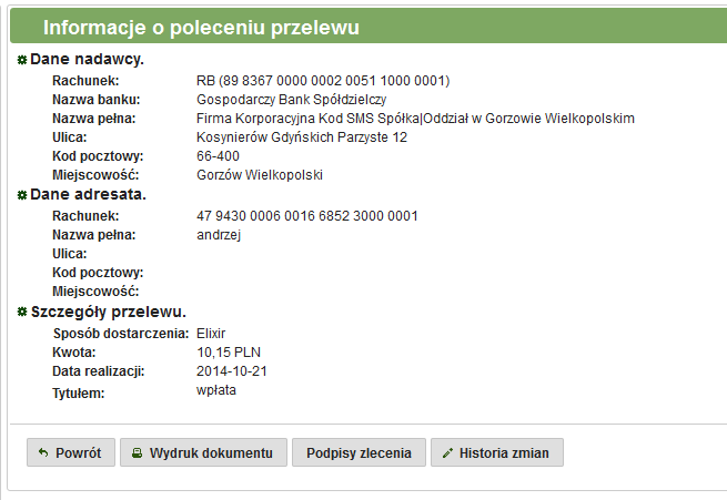 II Wykonywanie nowych przelewów Po kliknięciu przycisku zostaną wyświetlone następujące opcje: Przelew krajowy - przy wyborze tej opcji należy postępować zgodnie punktem 331 Przelew do US - przy