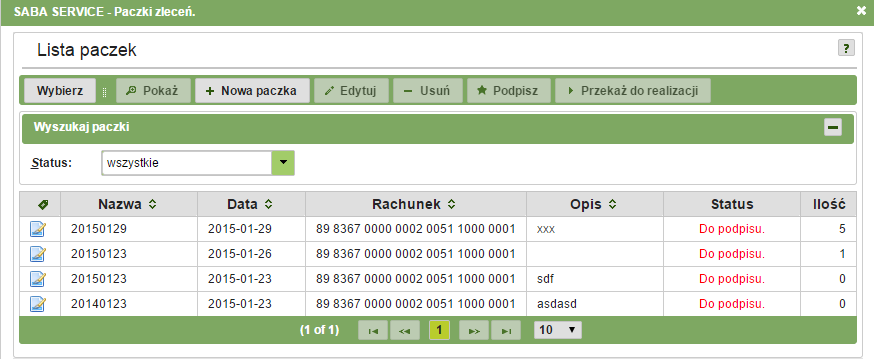 Po zatwierdzeniu zostaną wyświetlone parametry importu zleceń W celu dokończenia importu należy kliknąć przycisk W tym momencie można również powrócić do poprzedniego formularza klikając przycisk