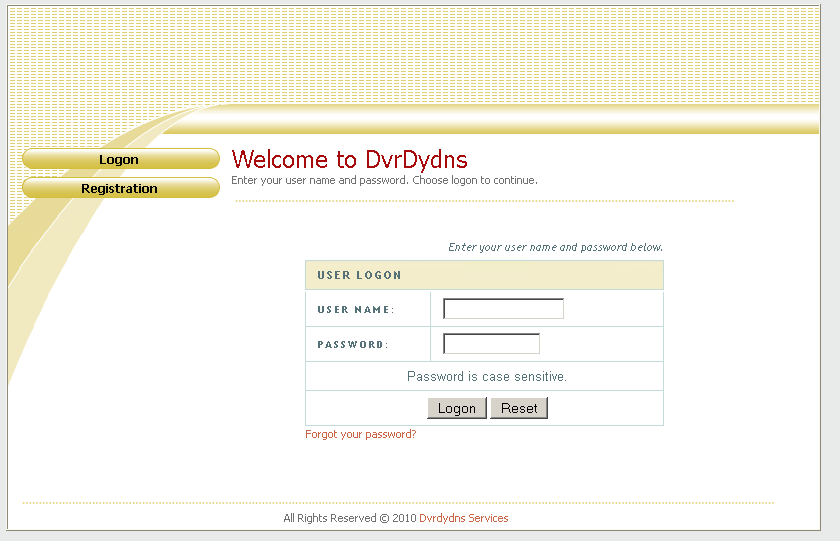 Rys. 15: Logowanie do serwisu DvrDydns 3.