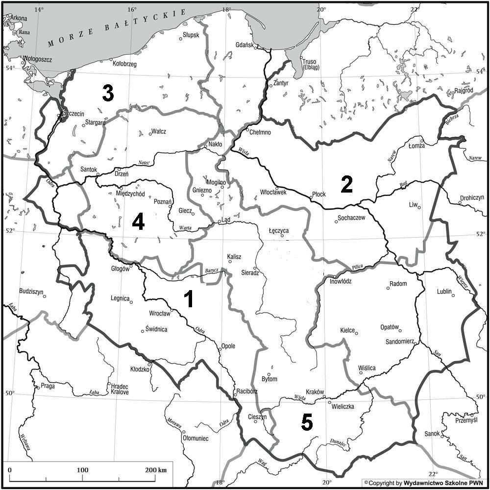 MAPA do zadani 4-8 TABLICA GENEALOGICZNA do zadania 4-8 Zadanie 4 (0-1) Testament, o którym mówi KRONIKA,