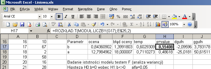 19 3.3 Przykład pszenicy trend wykładniczy czy liniowy? Przykład z analizą dynamiki ceny pszenicy pozwala na rozważenie jeszcze jednego problemu.
