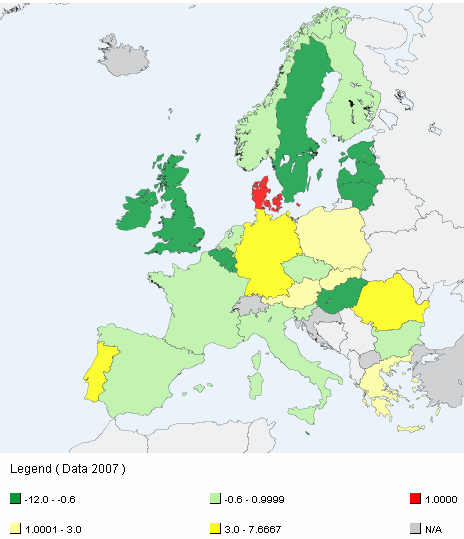 Figure 11: Levels and changes in the labour cost in the EU.