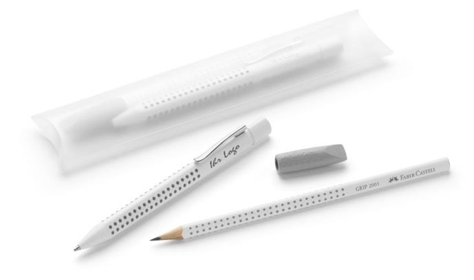 GRIP 2010 White, ergonomic triangular barrel with grey soft grip zones.