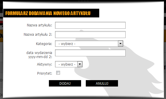 Artykuły Dodawanie nowego artykułu Aby dodać nowy artykuł należy wejść w zakładkę Artykuły w górnym menu. Po chwili pojawi nam się lista wszystkich artykułów.