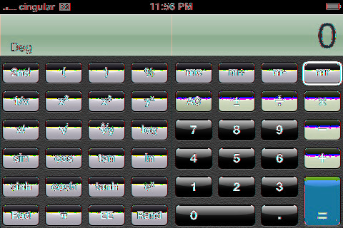 Przyciski kalkulatora naukowego Obróć iphone'a i ustaw go poziomo, aby uzyskać dostęp do kalkulatora naukowego.