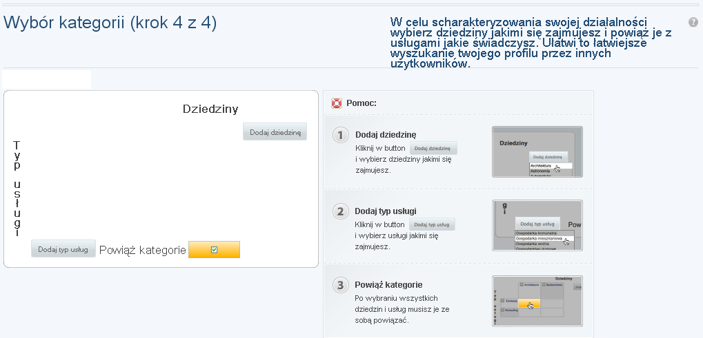 3.11 Procedura rejestracji profilu 1. Wypełnij formularz rejestracyjny. 2. Zatwierdź formularz wybierając przycisk Dalej.