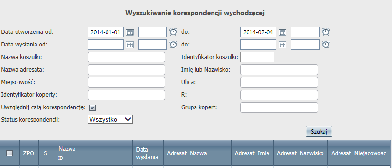 System wyświetli koszulki od najstarszej do najmłodszej we wszystkich folderach systemowych i etykietach 13.