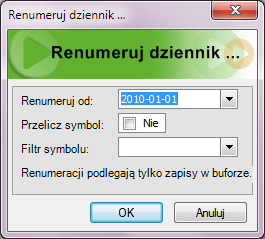 Po wykonaniu renumeracji dziennika można zaksięgowad dokumenty na czysto. 7.