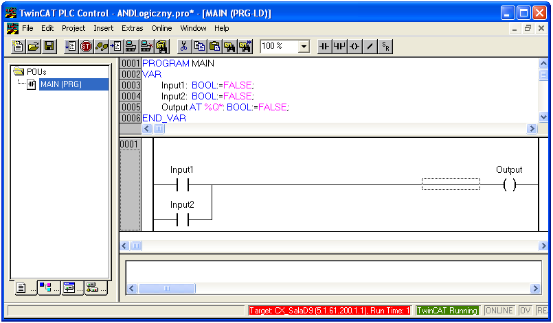 folderze Global_Variables pojawi się pole TwinCAT_Configuration, które zawiera informacje o powiązaniach zmiennych adresowanych z fizyczną pamięcią urządzenia.