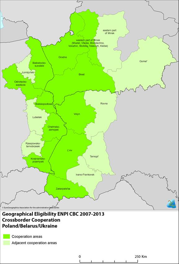 Program współpracy transgranicznej Polska Białoruś Ukraina 2007-2013 Cross-border Cooperation Programme Poland- Belarus-Ukraine 2007-2013 Obszar wsparcia/ Cooperation areas Główny obszar wsparcia