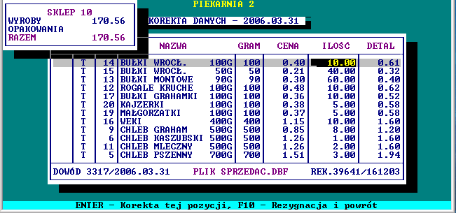 W przypadku korygowania pozycji przychodu (operacji ze znakiem +) istnieje również możliwość skorygowania SUMY DOWODU NETTO. 2.