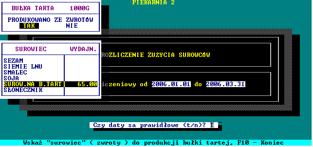 4. KALKULACJA CEN WYROBÓW 4.1 Zmiana cen surowców Po akceptacji punktu należy wpisać datę zmiany cen surowców w postaci RRRR.MM.DD (rok, miesiąc, dzień).
