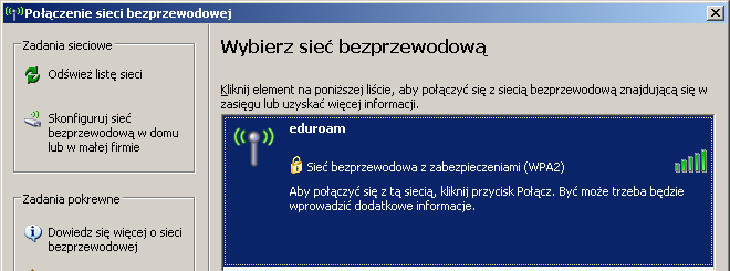 Krok 6: Przełącz się w powyższym oknie na zakładkę Sieci bezprzewodowe.