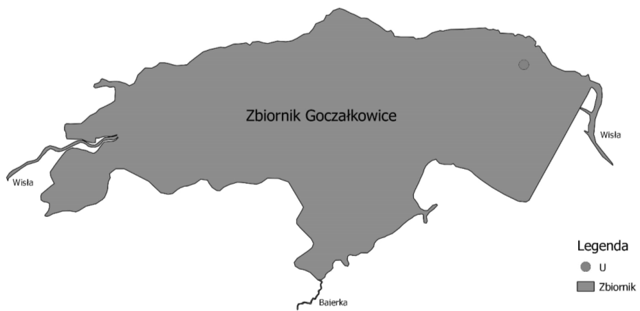 Analiza ilościowo-jakościowa wody pobieranej do uzdatniania... 327 3. Punkt poboru próbek wody W ZUW Goczałkowice są prowadzone regularne analizy wskaźników jakości wody.