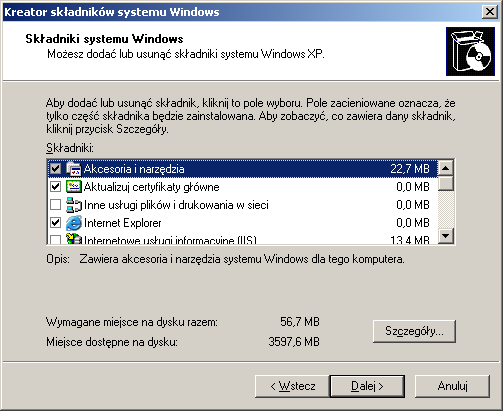 Wchodząc w opcję: [Start/Ustawienia/Panel sterowania/dodaj lub usuń programy/składniki systemu Windows] uaktualnij certyfikaty główne wykonanie tej czynności jest konieczne do prawidłowej pracy