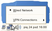 1-4 Do wyboru mamy dwie metody konfiguracji: Kontrola użytkownika przez program NetworkManager. Standardowo jedynie użytkownik root może zmieniać konfigurację sieci, co bywa kłopotliwe np.