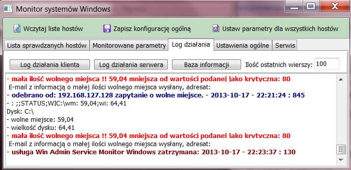 Ostatnią czynnością jest zainstalowanie serwisu w systemie Windows, którego zadaniem będzie wykonanie zaplanowanych zadań kontroli.