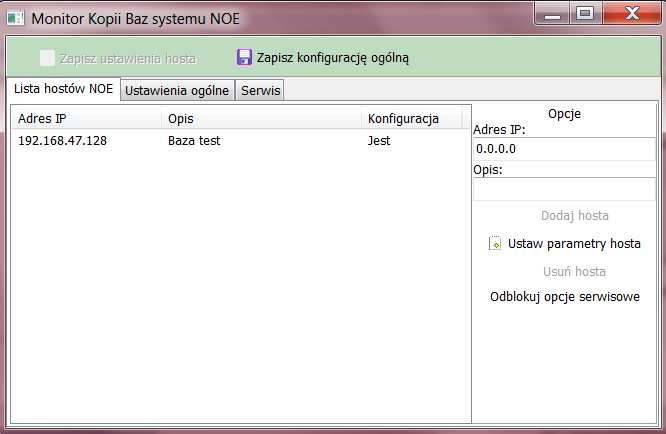 Monitorowanie wykonania codziennych kopii baz danych w systemie Noe Konfiguracja monitorowania wykonania codziennych kopii baz danych w systemie Noe pod systemem Unix polega na: 1.