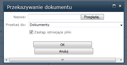 Po wskazaniu lokalizacji pliku (na dysku komputera, w lokalizacji sieciowej lub na dysku zewnętrznym) kliknij OK, pojawi Ci się okienko (Rys.