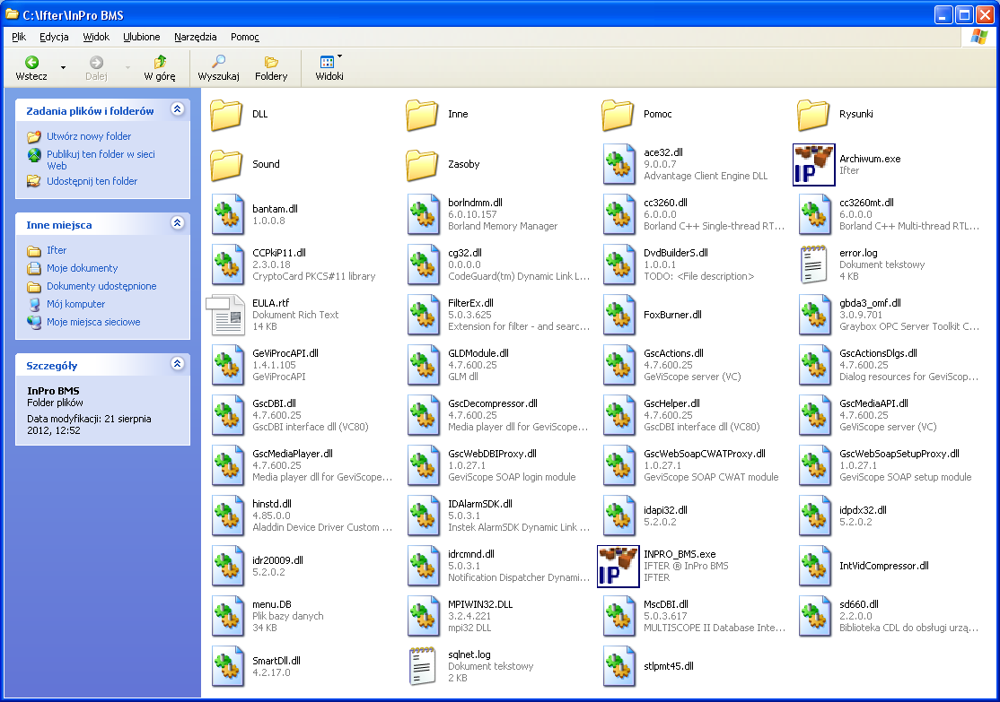 2.3. Przeniesienie programu na komputer zastępczy Skopiować folder Ifter znajdujący się na pierwszym komputerze i wkleić go na drugi.