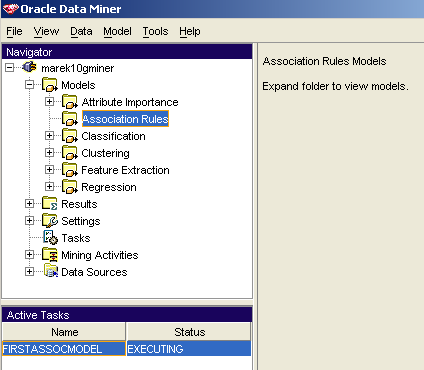 Oracle Data Miner 23 Biblioteka Java dla środowiska Oracle Jdeveloper umożliwiająca budowę aplikacji eksploracji